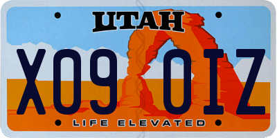 UT license plate X090IZ