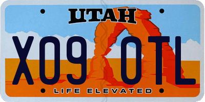 UT license plate X090TL