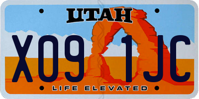 UT license plate X091JC