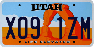 UT license plate X091ZM