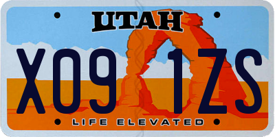 UT license plate X091ZS