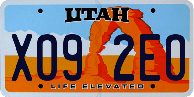 UT license plate X092EO