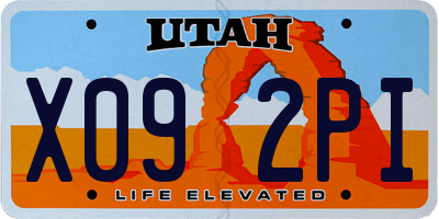 UT license plate X092PI