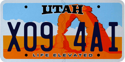 UT license plate X094AI