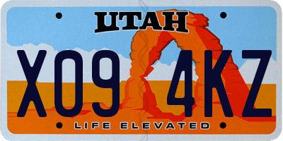 UT license plate X094KZ