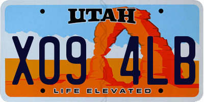 UT license plate X094LB