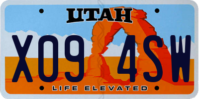 UT license plate X094SW
