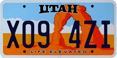 UT license plate X094ZI