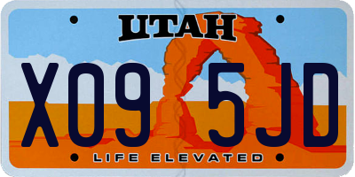 UT license plate X095JD