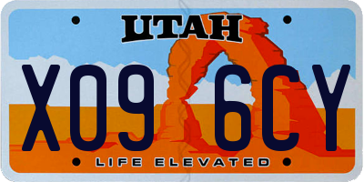 UT license plate X096CY