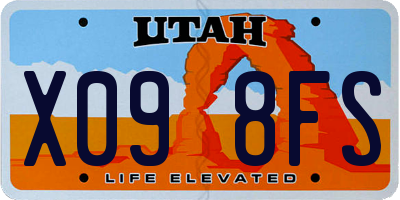 UT license plate X098FS