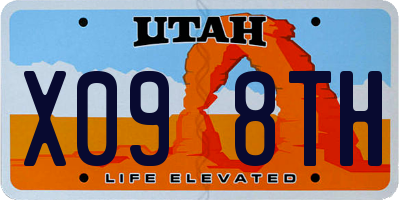 UT license plate X098TH