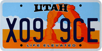 UT license plate X099CE