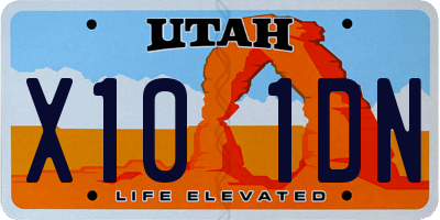 UT license plate X101DN