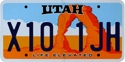 UT license plate X101JH