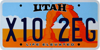 UT license plate X102EG