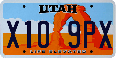 UT license plate X109PX