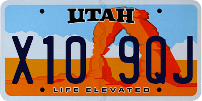 UT license plate X109QJ