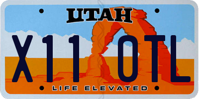 UT license plate X110TL