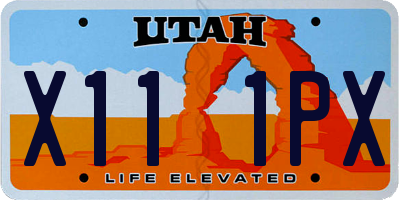 UT license plate X111PX
