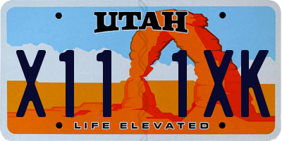 UT license plate X111XK