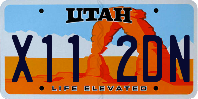 UT license plate X112DN