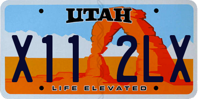 UT license plate X112LX