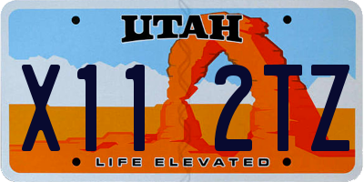 UT license plate X112TZ