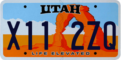 UT license plate X112ZQ