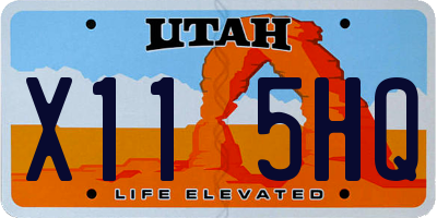 UT license plate X115HQ