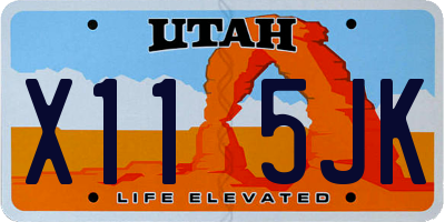 UT license plate X115JK