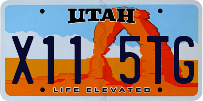 UT license plate X115TG