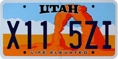UT license plate X115ZI