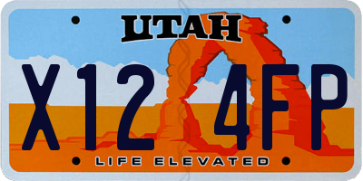 UT license plate X124FP