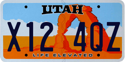 UT license plate X124QZ