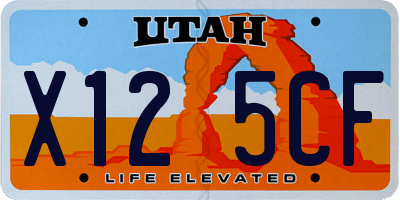 UT license plate X125CF