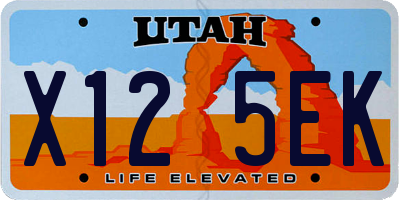 UT license plate X125EK