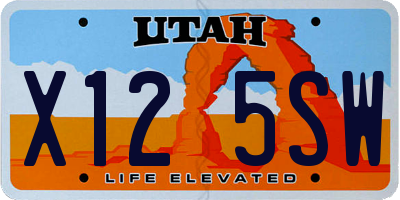 UT license plate X125SW