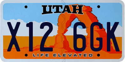 UT license plate X126GK