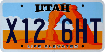UT license plate X126HT