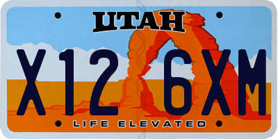 UT license plate X126XM