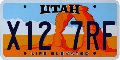 UT license plate X127RF