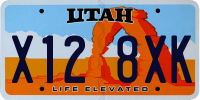 UT license plate X128XK