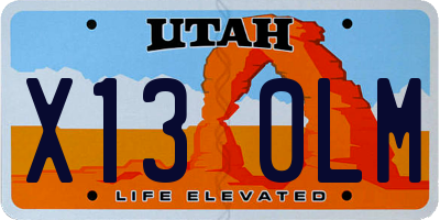 UT license plate X130LM