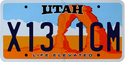 UT license plate X131CM