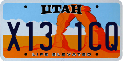 UT license plate X131CQ