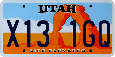 UT license plate X131GQ