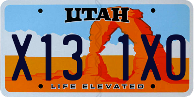 UT license plate X131XO