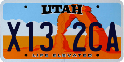UT license plate X132CA