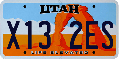 UT license plate X132ES